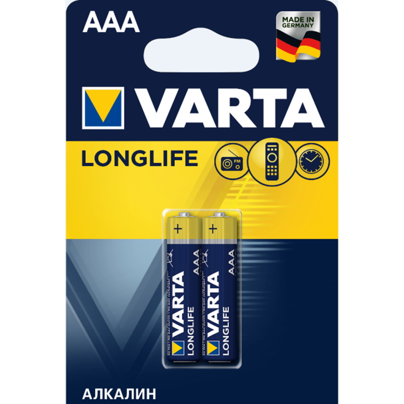 Батарейка Varta Longlife Micro 1.5V - LR03/AAA 2 шт