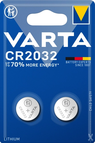 Батарейка Varta Electronics CR2032 3V-230mAh 2 шт - фото 1