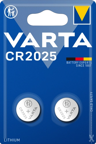 Батарейка Varta Electronics CR2025 3V-170mAh 2 шт - фото 1