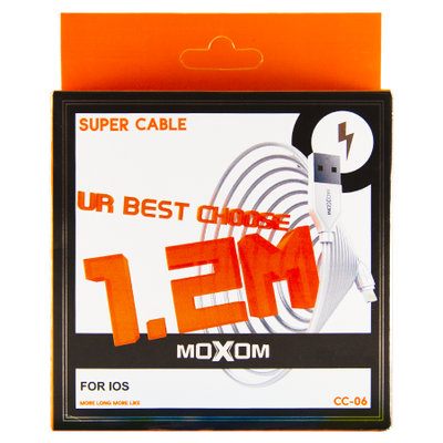 USB кабель Moxom (CC-06) Iphone white USB Lightning - фото 1
