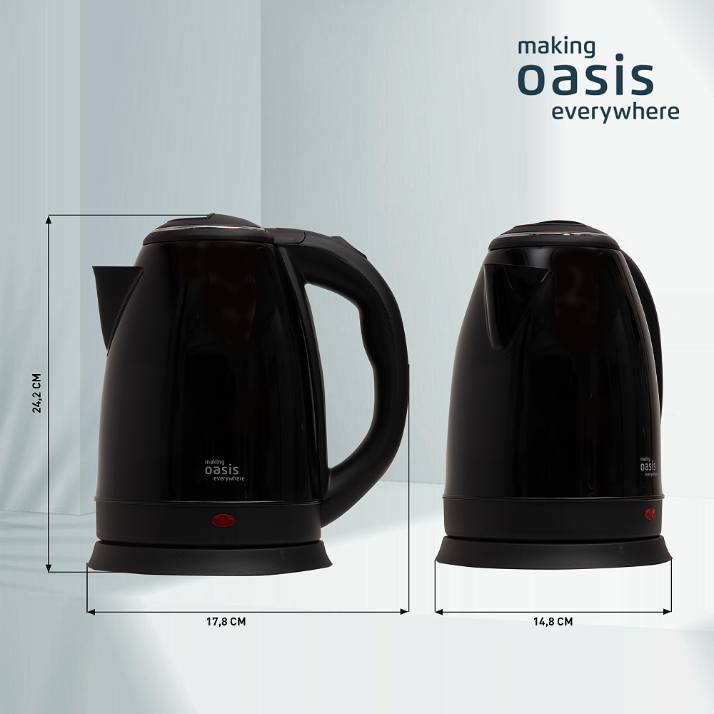 Чайник электрический Oasis K-10SB черный - фото 5