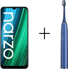 Смартфон Realme Narzo 50A 4/128Gb Oxygen Blue + Realme M1 Sonic Electric Toothbrush синяя