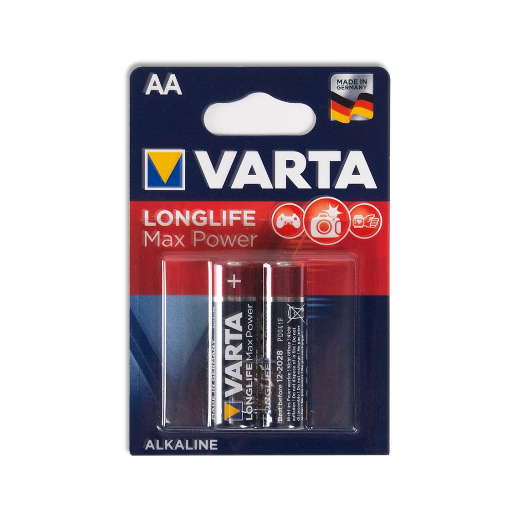 Батарейка VARTA Longlife Max Power Mignon 1.5V - LR6/AA 2 шт. - фото 1