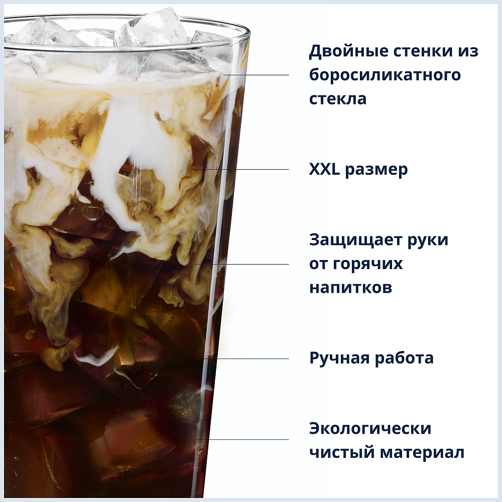 Набор стаканов для кофе DeLonghi DLSC319 (2шт) - фото 3